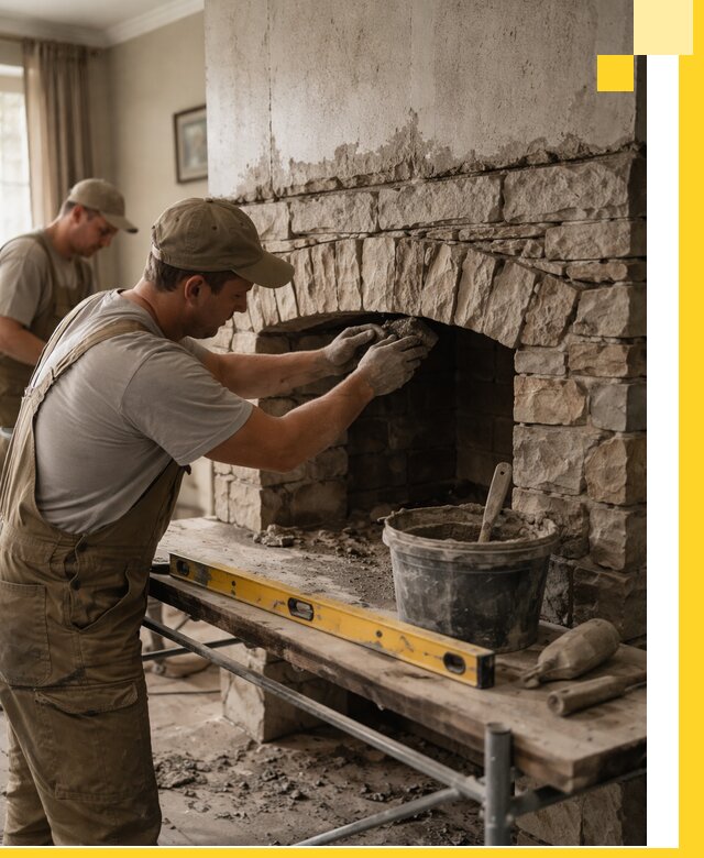 Изготовление каминов под ключ в Кирове, монтаж и отделка