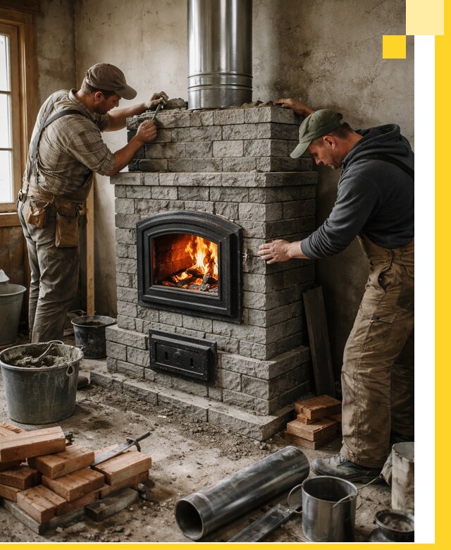 Производство, поставка и монтаж дровяных печей в Кирове