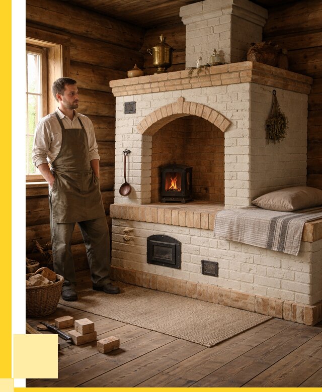 Русские печи с лежанкой под ключ в Кирове от 155430 р. ЭриданКри