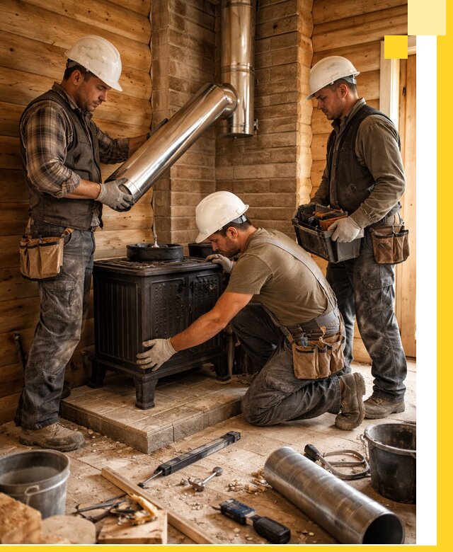 Профессиональный монтаж банных печей и дымоходов в Кирове