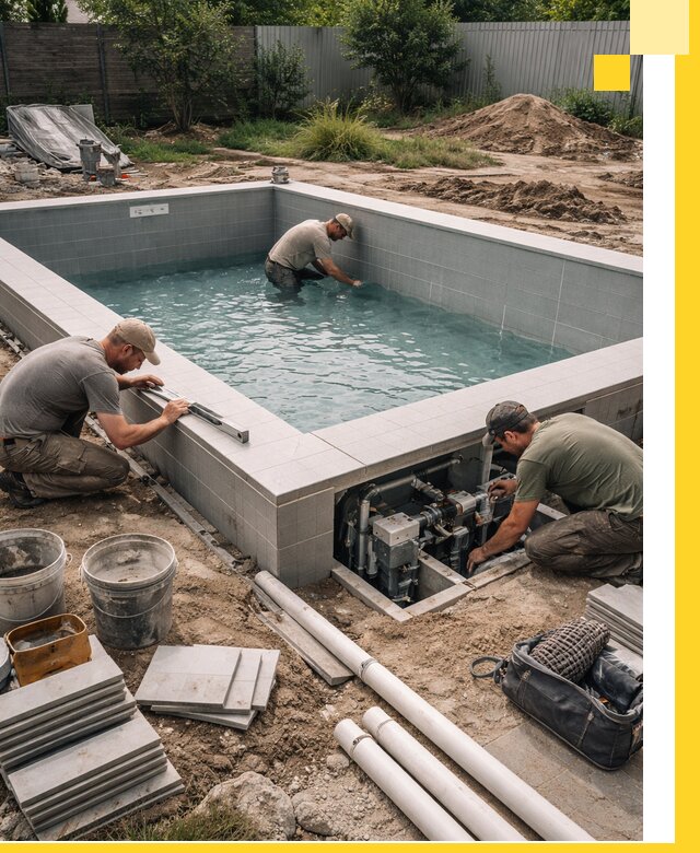 Строительство и монтаж бассейнов для дачи под ключ в Кирове