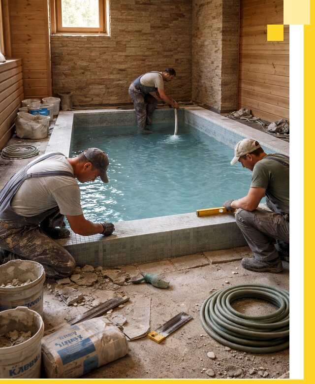 Проектирование и строительство бассейнов для бани в Кирове