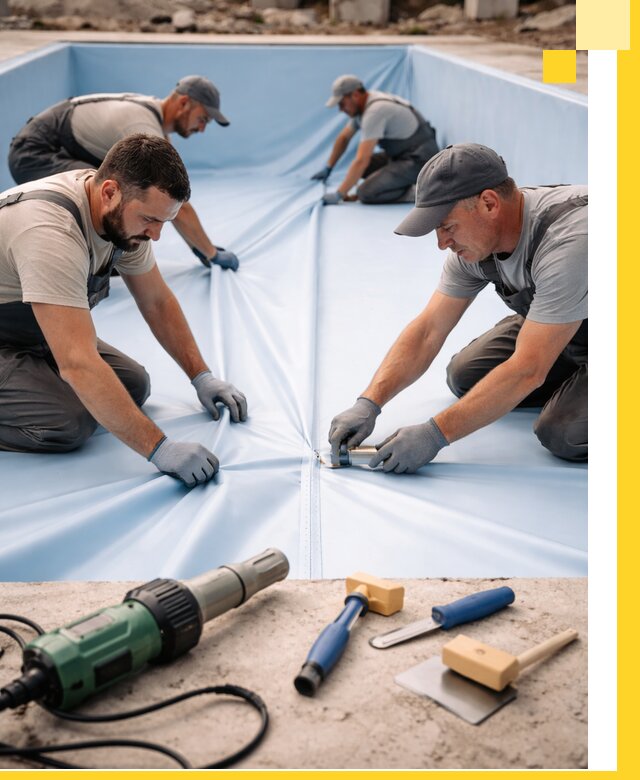 ПВХ пленка для бассейнов с монтажом и гарантией в Кирове