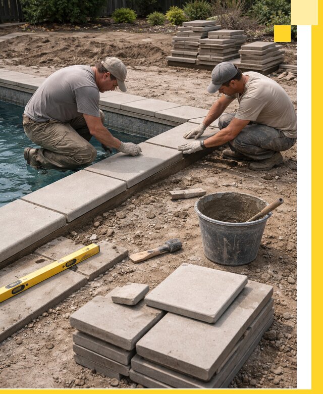 Установка и изготовление копингового камня для бассейнов в Кирове