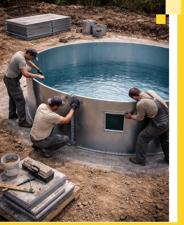 Круглые бассейны под ключ в Кирове проектирование и монтаж