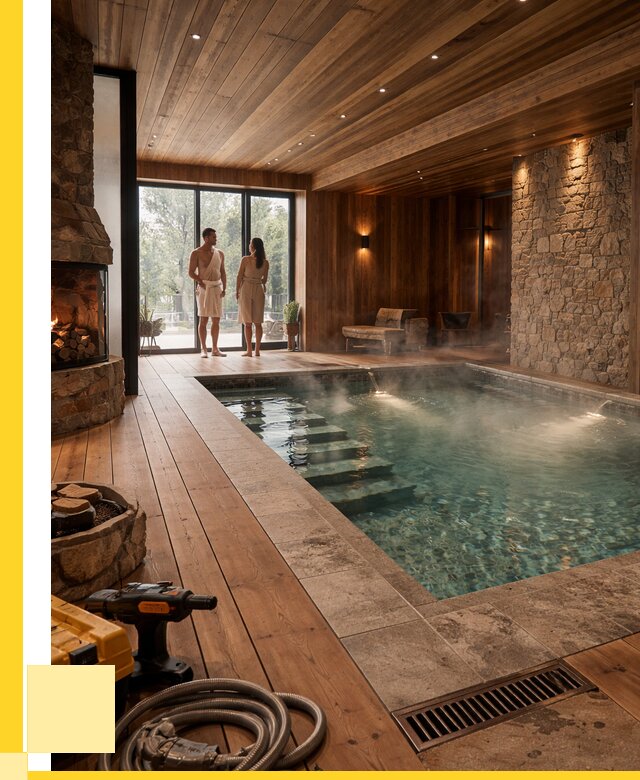 Проекты бань с бассейном под ключ в Кирове от 77715 р., ЭриданКри