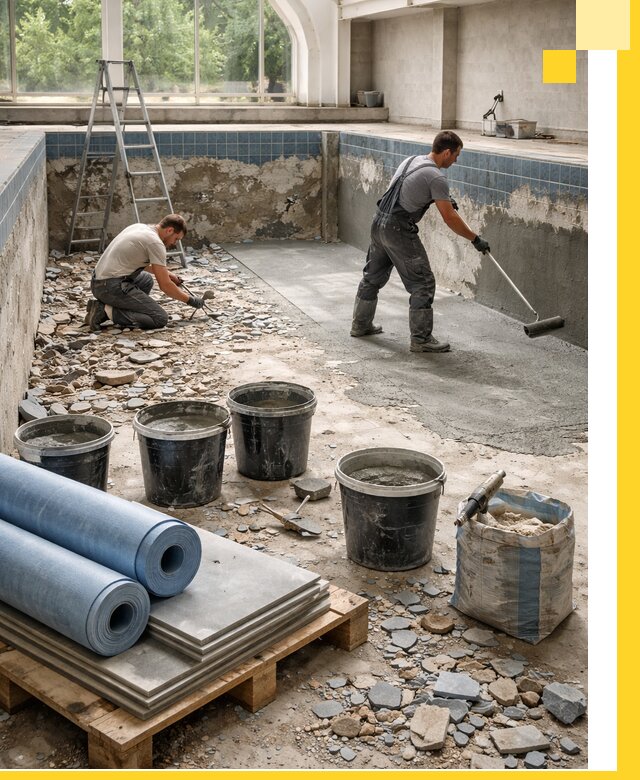 Реконструкция бассейнов в Кирове: ремонт, гидроизоляция