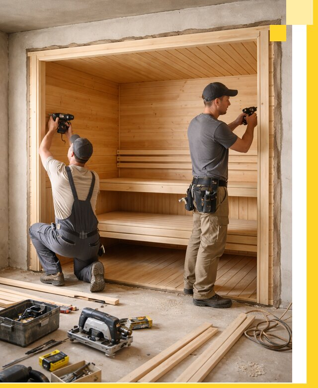 Монтаж саун под ключ в Кирове — проектирование и установка