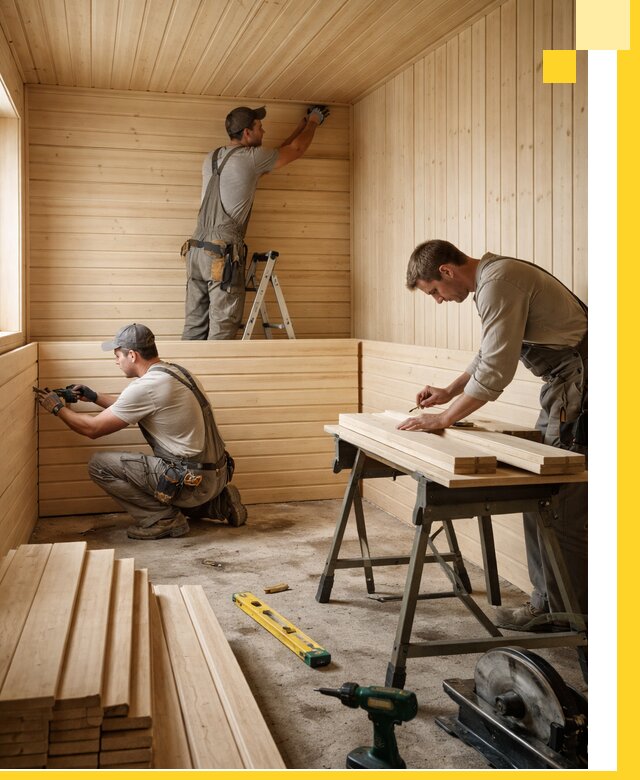 Обшивка саун в Кирове из натуральной древесины под ключ