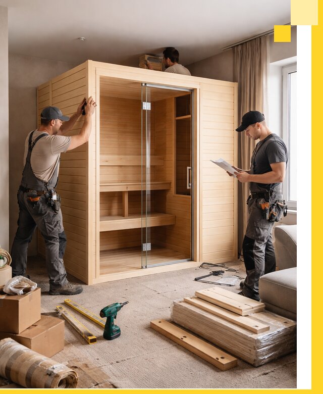 Установка и благоустройство саун в квартире в Кирове