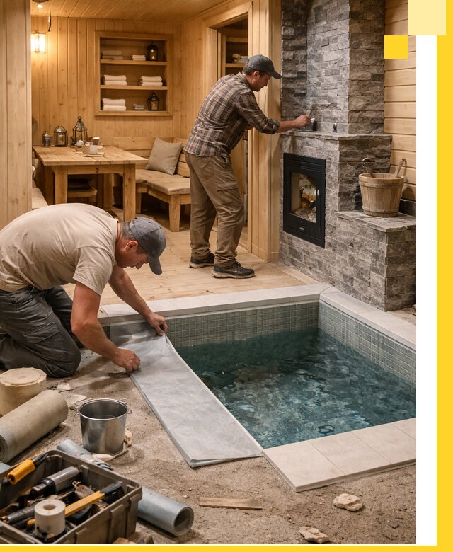 Строительство бань с комнатой отдыха под ключ в Кирове