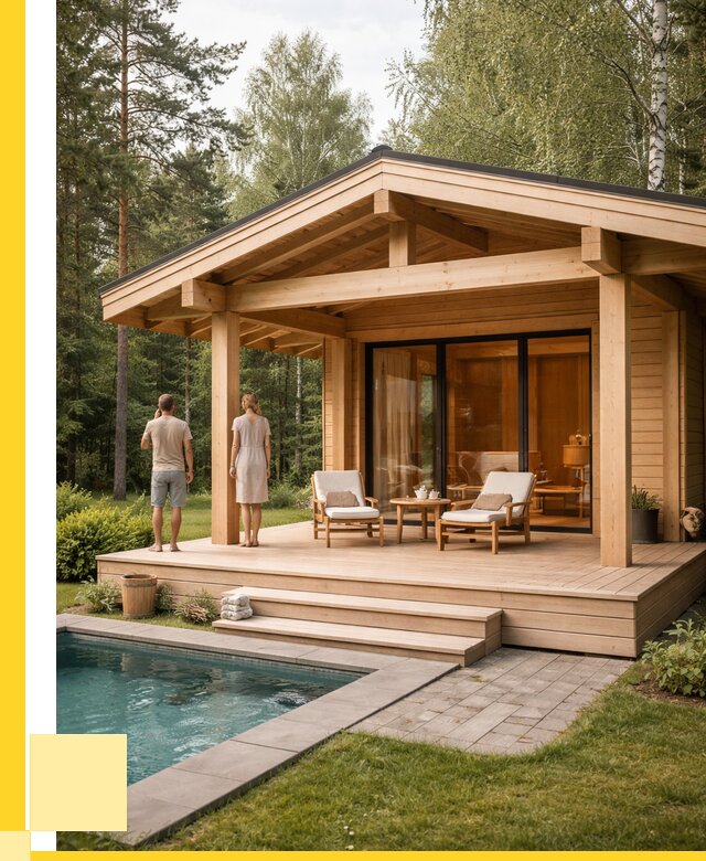 Бани с террасой под ключ в Кирове от 621720 р. | ЭриданКри