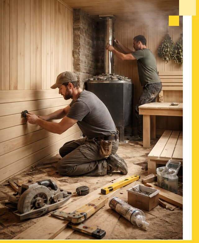 Полное строительство и оснащение парных под ключ в Кирове