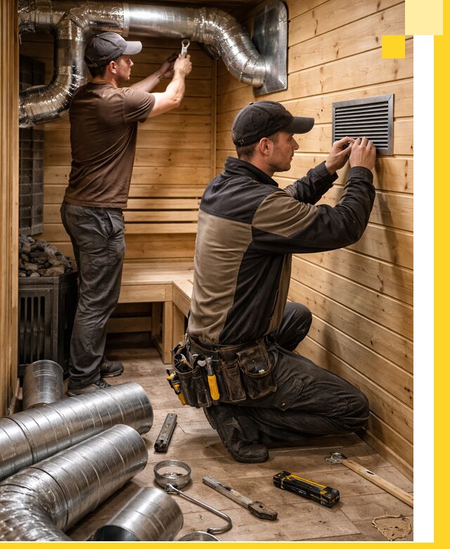 Проектирование и монтаж вентиляции бани в Кирове под ключ