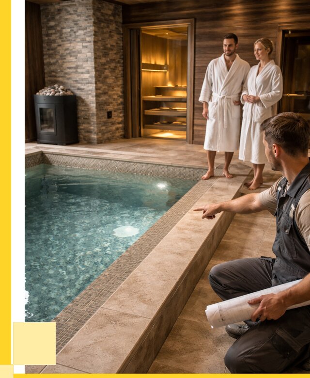 Проект бани с бассейном под ключ в Кирове от 67353 р. | ЭриданКри