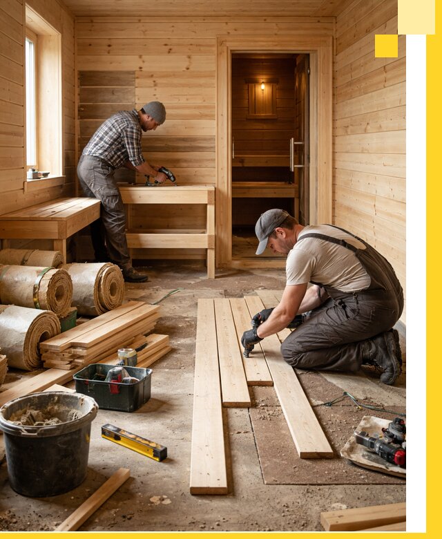 Индивидуальный проект бани с комнатой отдыха под ключ в Кирове